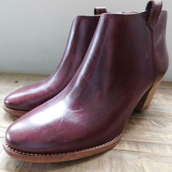 Madewell The Billie Boot dark cabernet ankle boot - Picture 1 of 3